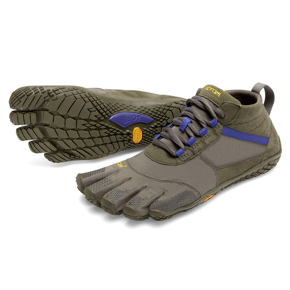 Vibram Fivefingers V-Trek Womens Casual Shoes Green/Purple Australia (GTL820157)